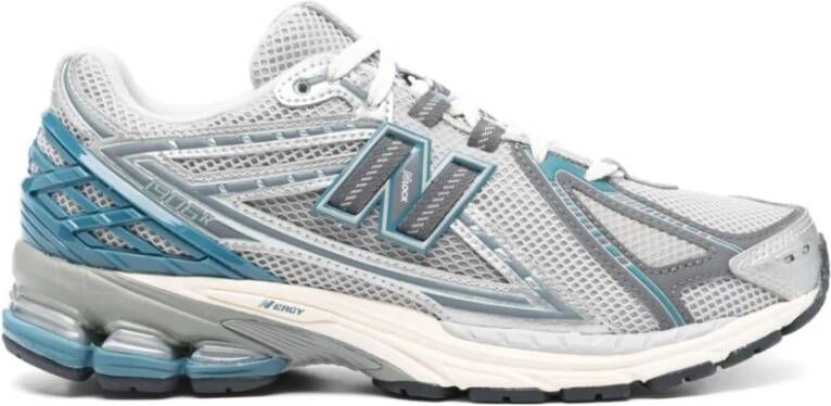 New Balance Grijze Mesh Sneakers met Blauwe Accents Multicolor Heren