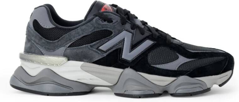 New Balance Zwarte Sneakers Amandel Teen Logo Rubberen Zool Black Heren