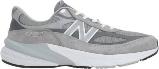 New Balance Grijze Suede en Mesh Lage Sneakers Gray Heren