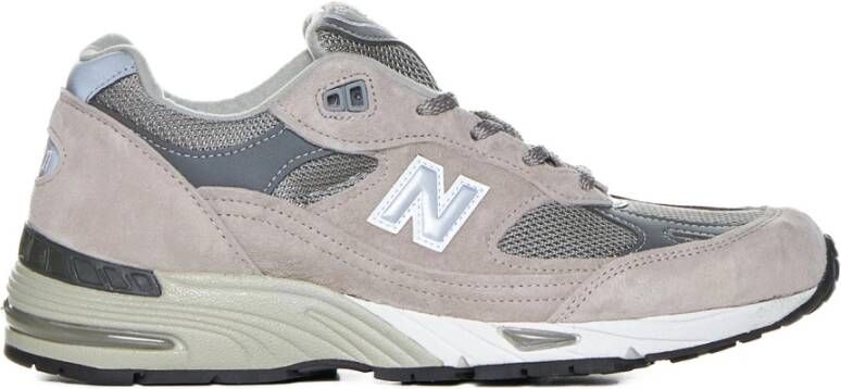 New Balance Grijze Suède Leren Mesh Sneakers Gray Dames