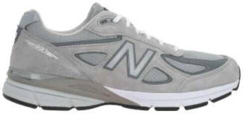 New Balance Grijze Suède Mesh Lage Sneakers Gray Heren