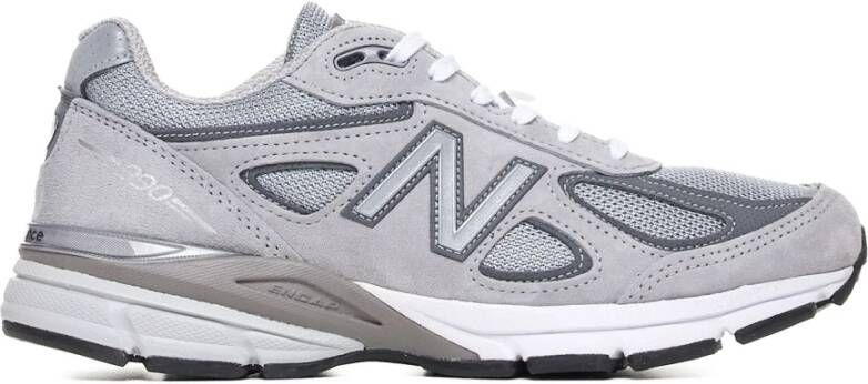 New Balance Grijze Suède Mesh Leren Sneakers Gray Heren