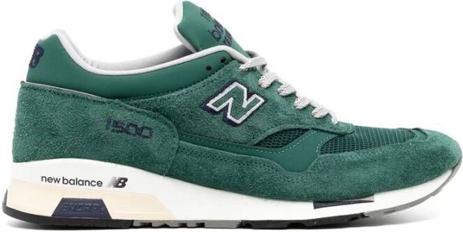 New Balance Groene Leren Sneaker Mesh Suède Reflecterend Green Heren