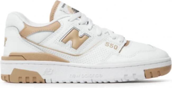 New Balance Beige Sneakers van Kalfsleer voor Vrouwen White Dames