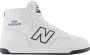 New Balance Logo Sneakers met Rubberen Zool en Leren Bovenwerk White Unisex - Thumbnail 4