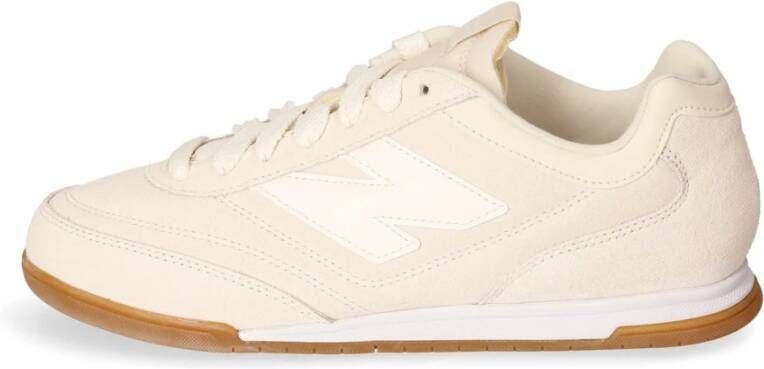 New Balance Lage Profiel Suède Mesh Sneaker Beige Heren