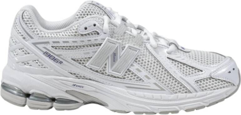 New Balance Witte Leren Sneakers met Rubberen Zool White Dames