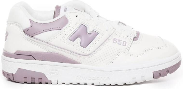 New Balance Lila Witte Sneakers van Kunstleer White Dames