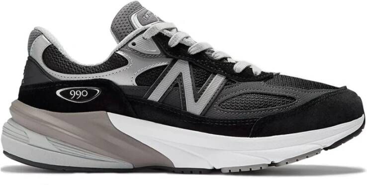 New Balance Luxe Zwart Zilver Sneakers met Mesh Black Heren