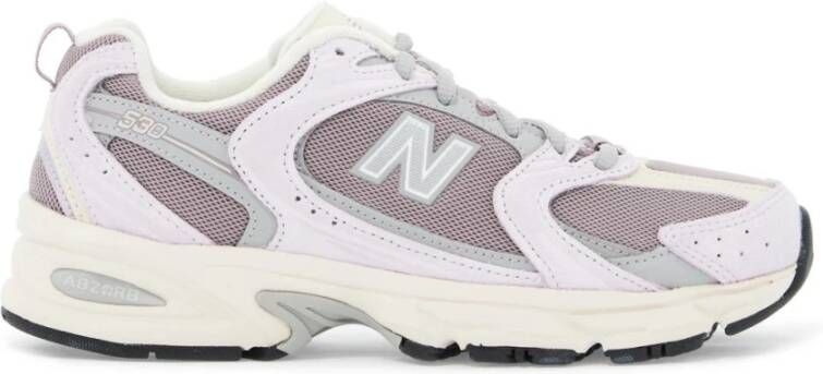 New Balance Mesh en Leren Sneakers Purple Dames