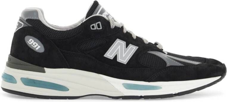 New Balance Mesh & Suede Leren Sneakers Black Heren