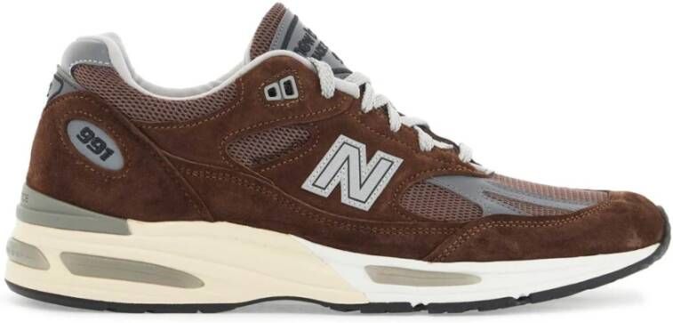 New Balance Mesh & Suede Leren Sneakers Brown Heren