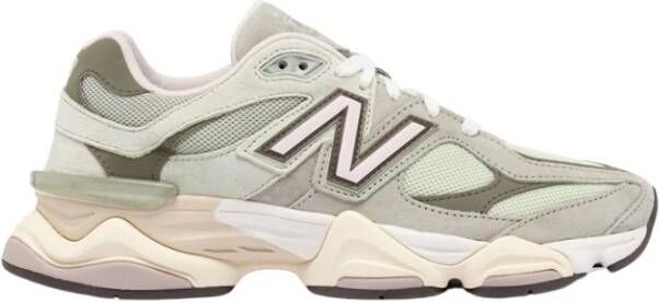 New Balance Mesh Sneakers met Suede Inserts Green Heren