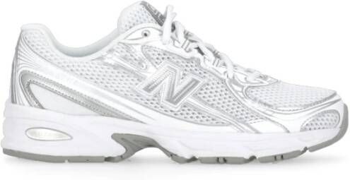 New Balance Metallic Leren Sneakers Grijs Gray