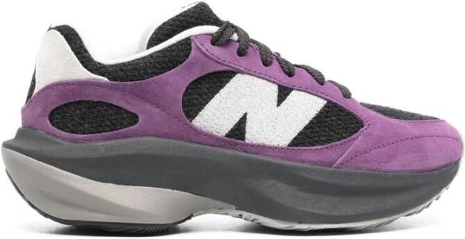 New Balance Paars Zwarte Panel Sneakers Purple Dames