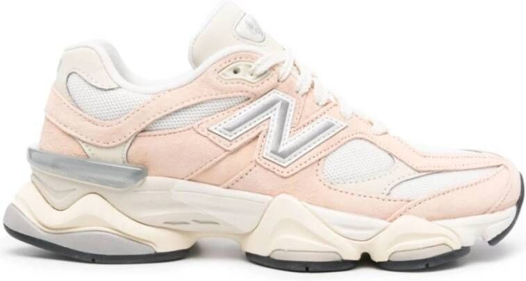 New Balance Perzikroze Sneakers Paneelontwerp Pink Dames