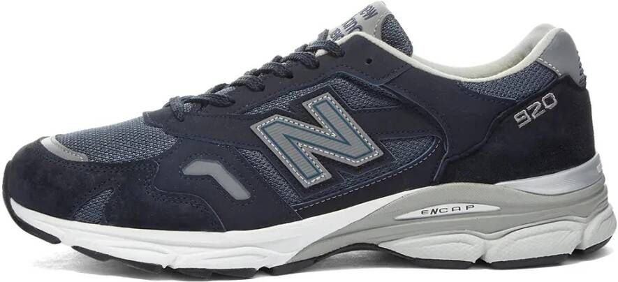 New Balance Moderne Klassieke Leren Sneakers Blauw Heren