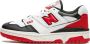 New Balance Retro-geïnspireerde wit rood zwarte sneakers Rood Heren - Thumbnail 1