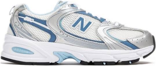 New Balance Retro Stijl Leren Sneakers Wit Blauw White Heren