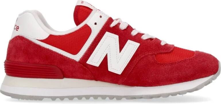 New Balance Rode lage sneaker leer suède Red Heren