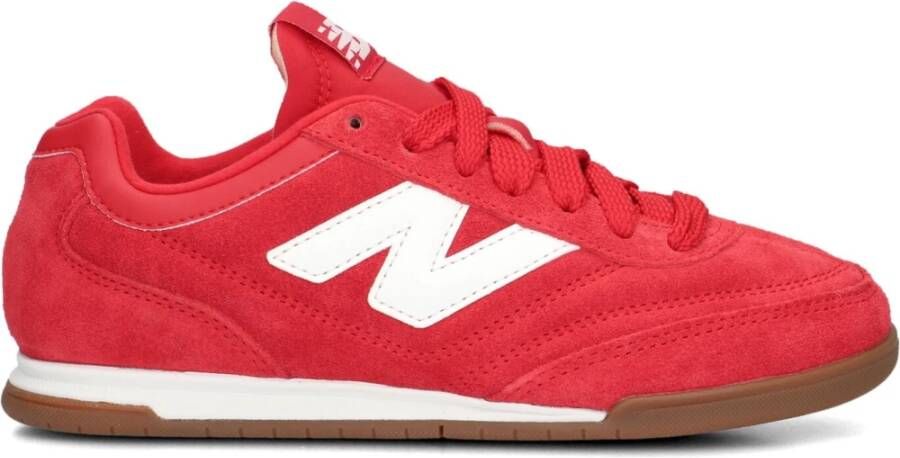 New Balance Rode Suède Lage Sneakers Red Dames