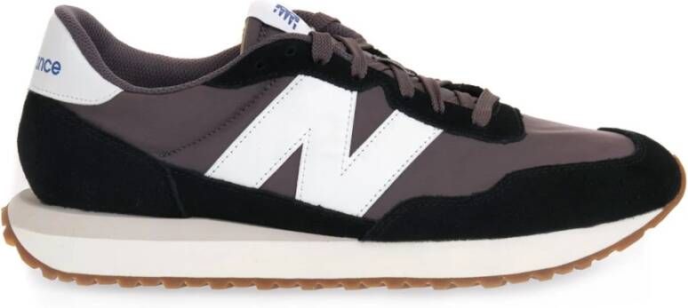 New Balance Zwarte Bimateriaal Sneakers met Groot Logo Black Heren