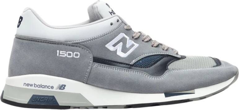 New Balance Sneakers met Mesh Panelen en Logo Borduursel Gray Heren