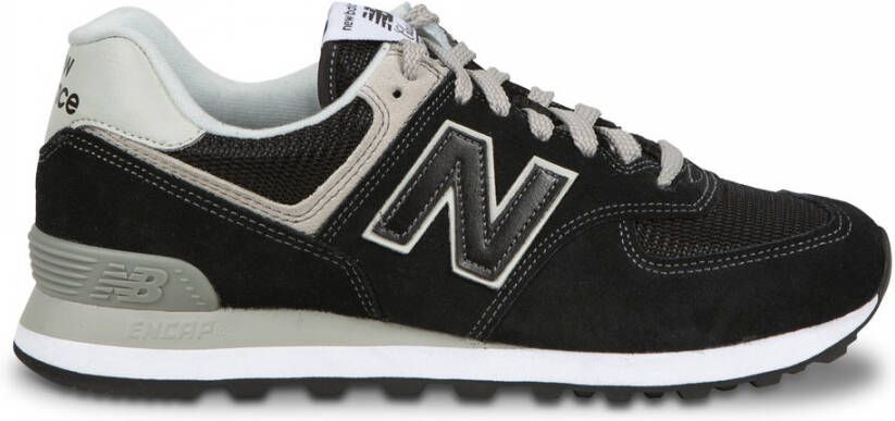 New Balance 574 Heren Schoenen Black Leer Textil Foot Locker