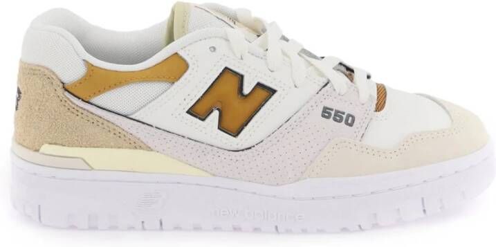 New Balance 550 Faux Leren Sneakers met Perforaties Multicolor Dames