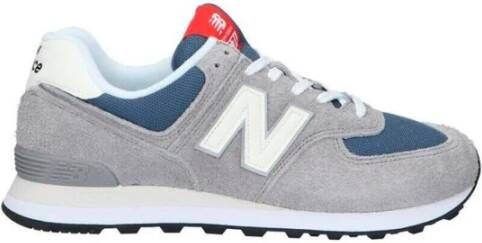 New Balance 574 Heren Grijs Wit Blauw Sneakers Gray Heren