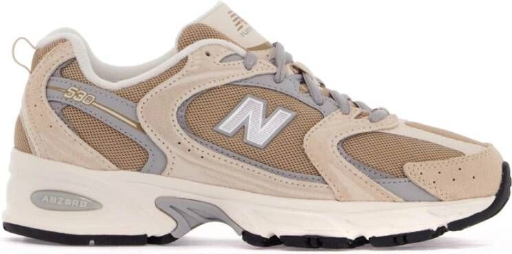 New Balance Sneakers van mesh en leer Beige Dames