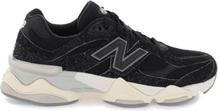 New Balance Zwarte Sneakers met Stoffen Voering en Rubberen Zool Zwart Heren