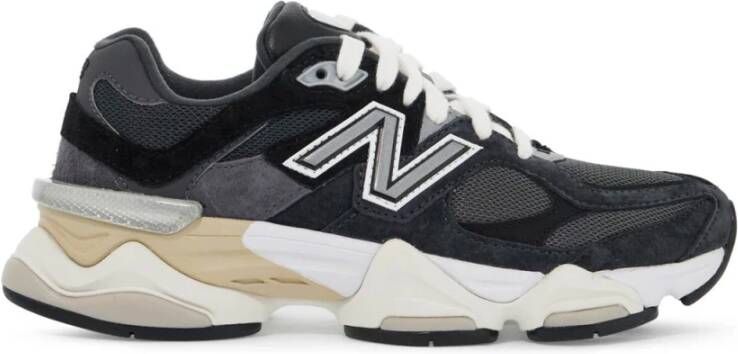 New Balance Sneakers van mesh en suède met N-monogram Black Heren