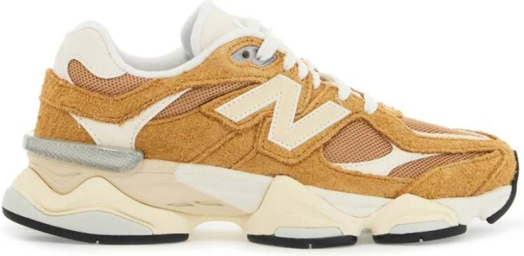 New Balance Sneakers van mesh en suède met N-monogram Brown Heren