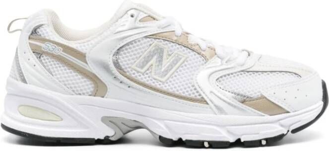 New Balance Witte Sneakers met Zilver en Brons Details Multicolor