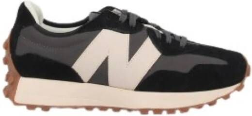 New Balance 327 black moonbeam Zwart Leer Lage sneakers Dames