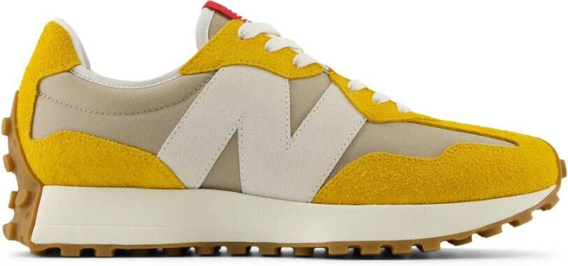 New Balance Grijze Gele Sneakers Retro Stijl Multicolor