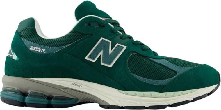 New Balance Suede Mesh Sneakers Logo Print Green Heren