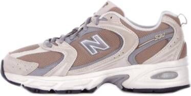 New Balance Stijlvolle Sneakers met Stoffen Bovenwerk Beige Dames