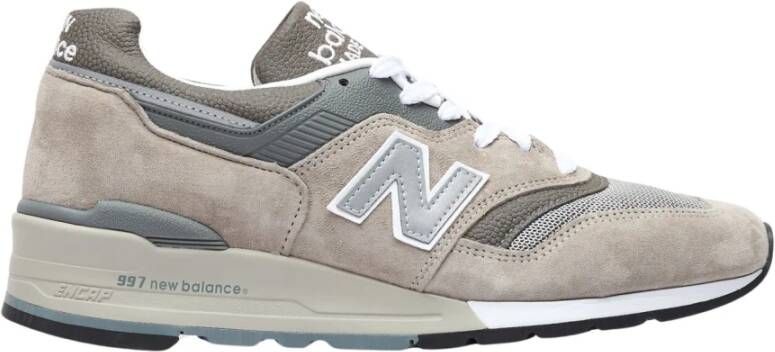 New Balance Suede en Mesh Sneakers Beige Heren