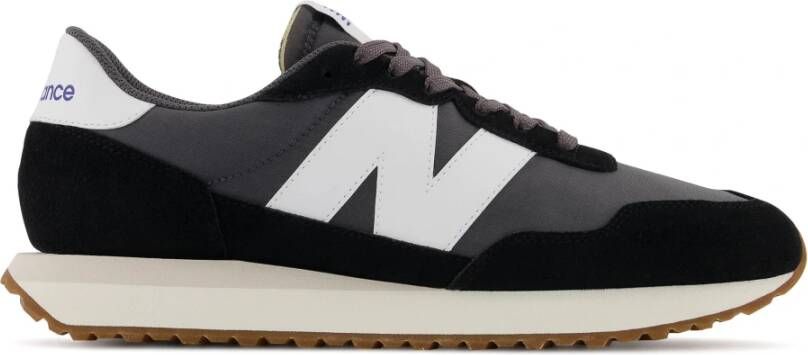 New Balance Zwarte Bimateriaal Sneakers met Groot Logo Black Heren