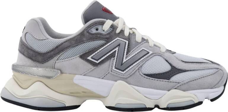 New Balance Suede Mesh Sneakers Lace-up Monogram Gray Heren