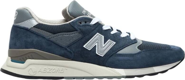 New Balance Suede Mesh Sneakers Logo Borduurwerk Blue Heren