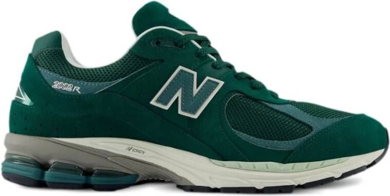 New Balance Suede Mesh Sneakers Logo Print Green Heren