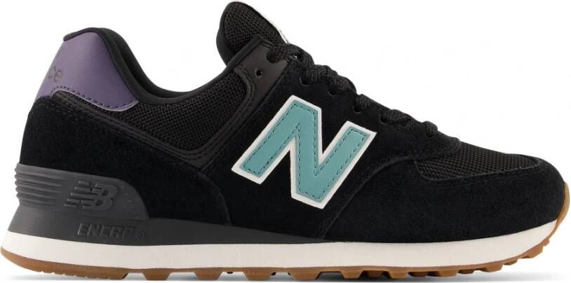 New Balance Suede Mesh Sneakers Stijlvolle Look Black Dames