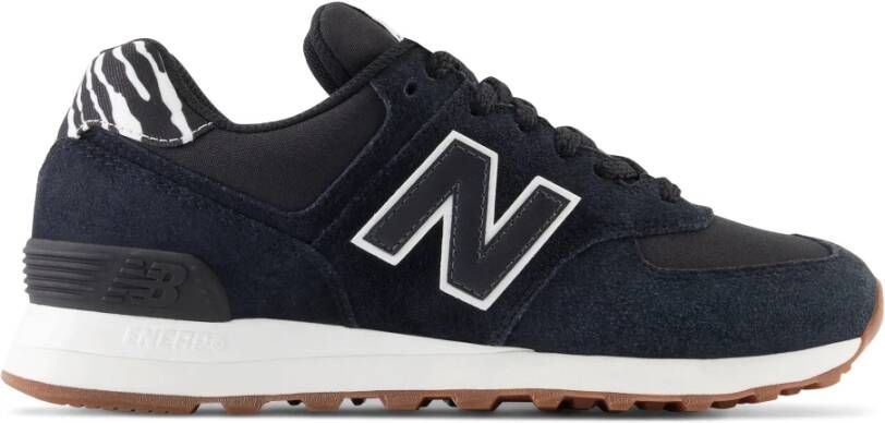 New Balance Suede Mesh Sneakers Stijlvolle Look Black Dames