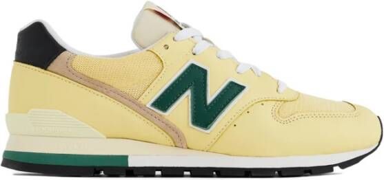 New Balance USA Sneakers Sulphur Forest Green Logo Yellow Heren