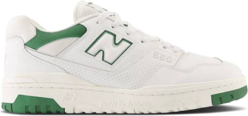 New Balance 550 Basketball Schoenen white white light green maat: 44.5 beschikbare maaten:41.5 44.5 46.5