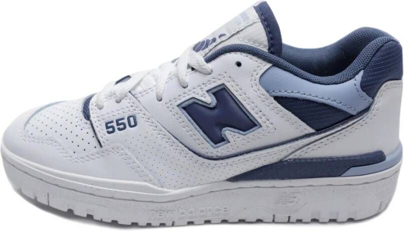 New Balance Wit Blauw Dames Leren Sneakers White Dames