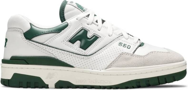 New Balance Wit Groen Sneakers White Heren